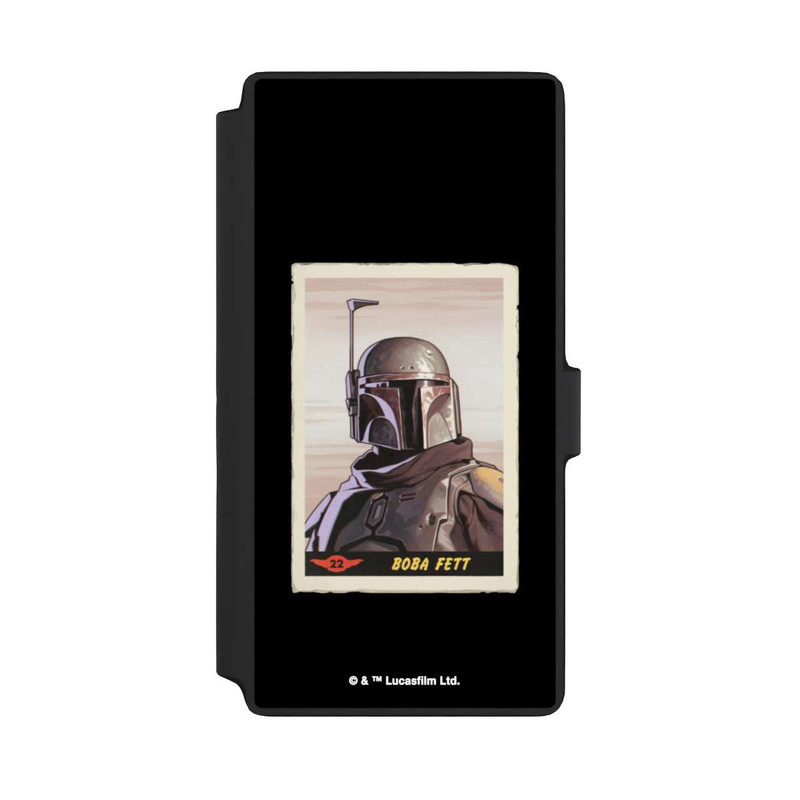 Galaxy S22 Ultra NIVOflip Boba Fett Badges Schwarzer Hintergrund