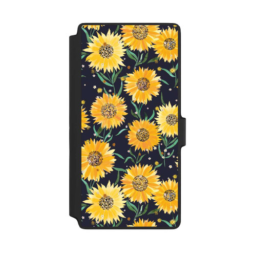 Samsung Galaxy S22 Ultra NIVOflip Sonnenblumen schwarz