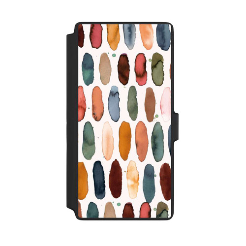 Samsung Galaxy S22 Ultra NIVOflip Watercolor Dashes Mineral Terracotta