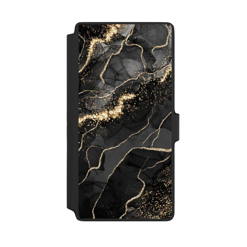Galaxy S22 Ultra NIVOflip Dunkler Marmor Wirbel Goldoptik