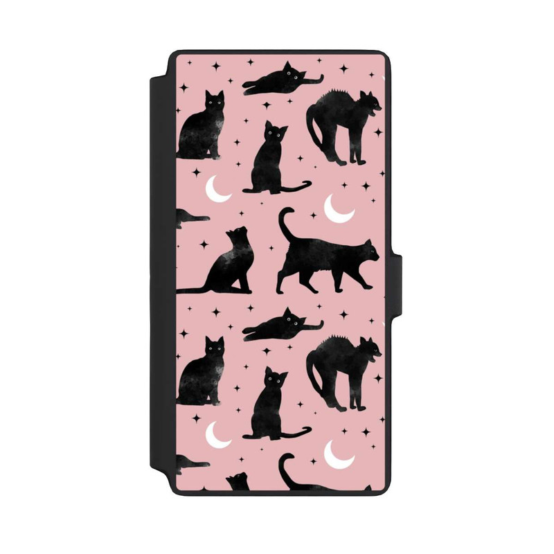 Galaxy S22 Ultra NIVOflip Lune & Chats Fond Rose