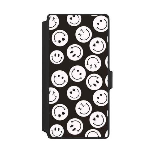 Samsung Galaxy S22 Ultra NIVOflip Smiles Emotes Pattern Black And White