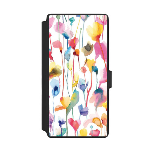 Samsung Galaxy S22 Ultra NIVOflip Aquarell Wildblumen bunt