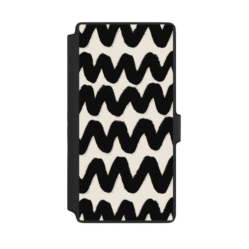 Samsung Galaxy S22 Ultra NIVOflip Vagues Noires Pattern