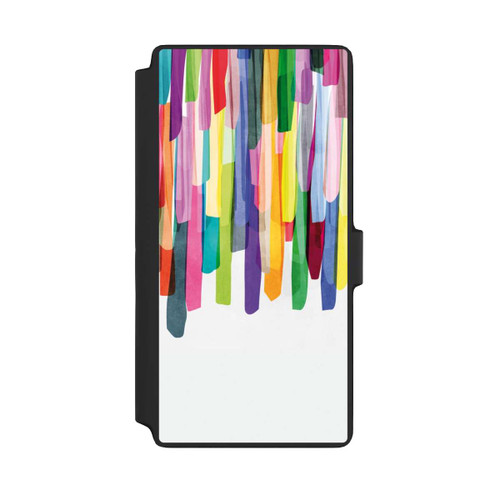 Samsung Galaxy S22 Ultra NIVOflip Bunte Streifen Weißer Hintergrund
