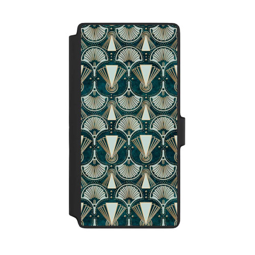 Samsung Galaxy S22 Ultra NIVOflip Art Deco Green Pattern