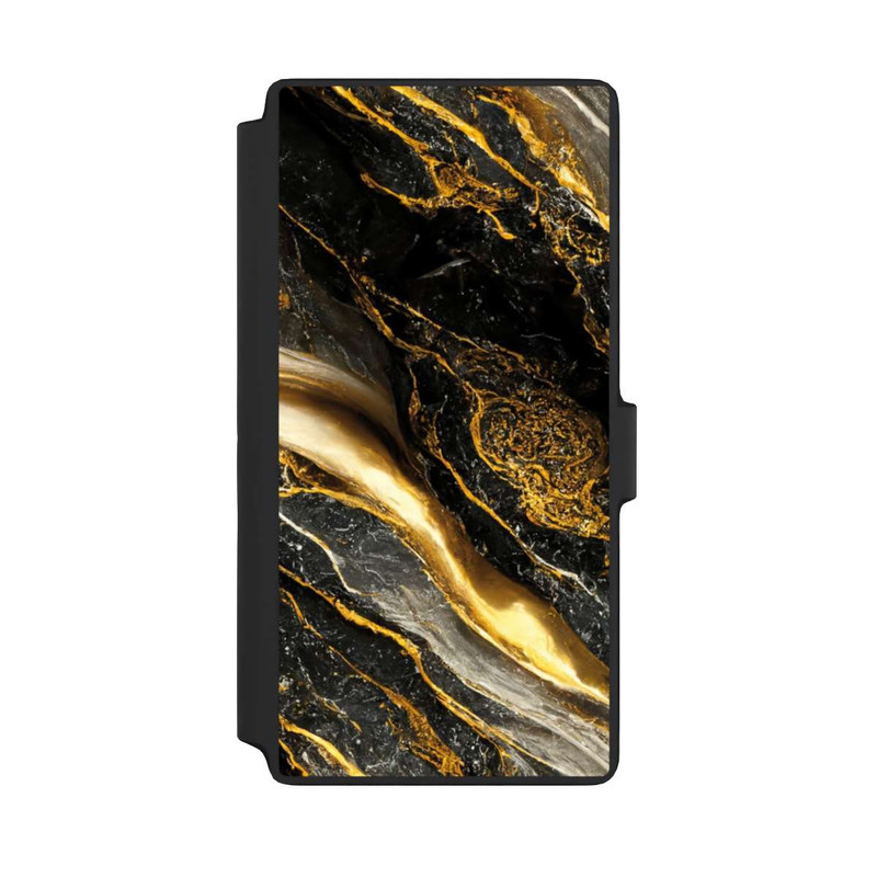 Galaxy S22 Ultra NIVOflip Schwarze Marmor Goldschichten
