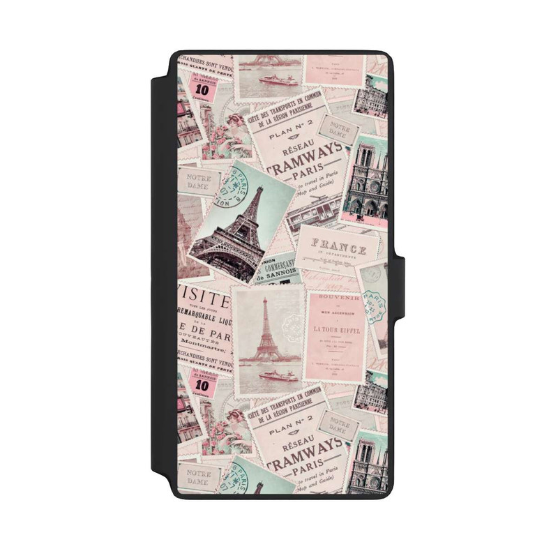 Galaxy S22 Ultra NIVOflip Vintage Paris Postcards Pattern