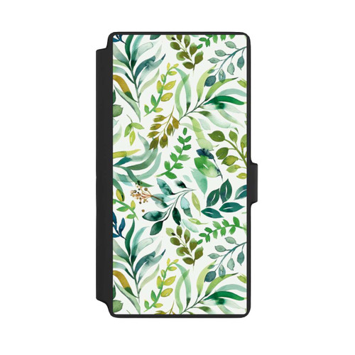 Samsung Galaxy S22 Ultra NIVOflip Aquarell Palmenblätter Botanisch Grün