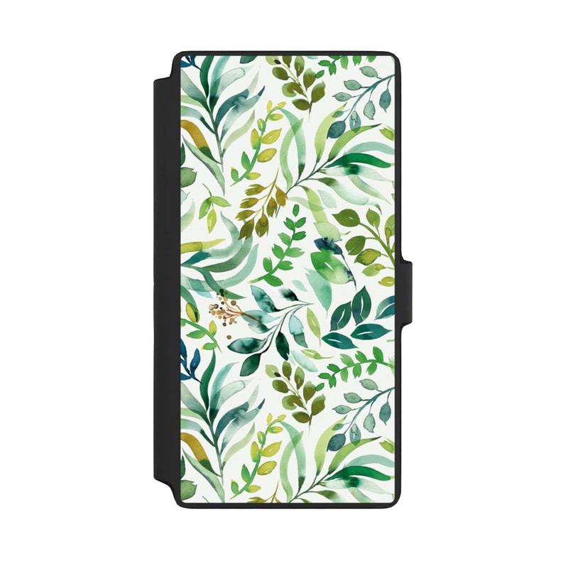 Galaxy S22 Ultra NIVOflip Aquarelle Palmes Feuilles Botanique Vert