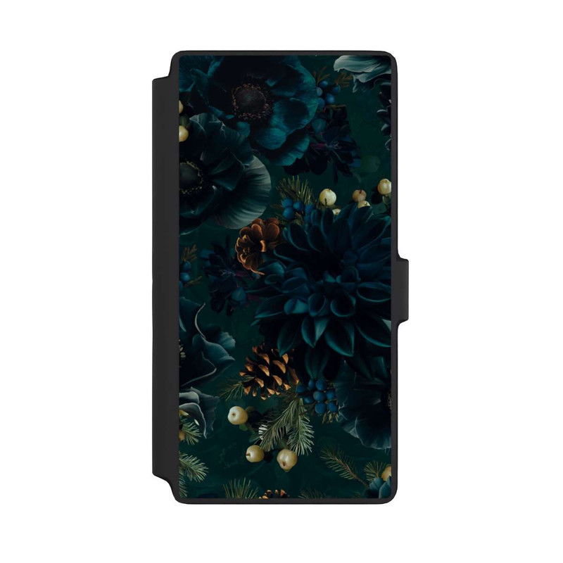 Galaxy S22 Ultra NIVOflip Motif de fleurs vert et bleu