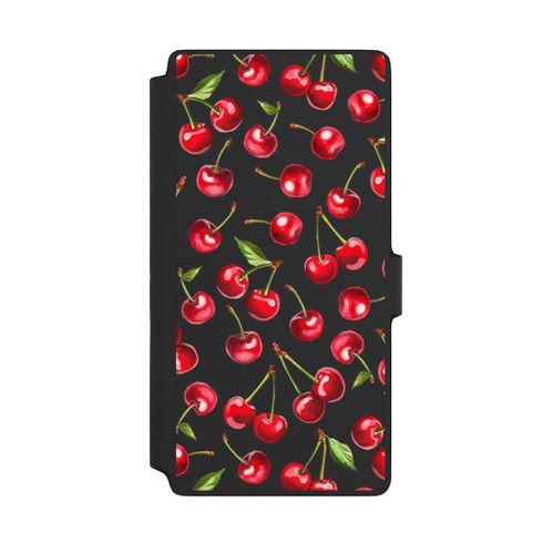 Samsung Galaxy S22 Ultra NIVOflip Kirschen Muster Transparent mit KI