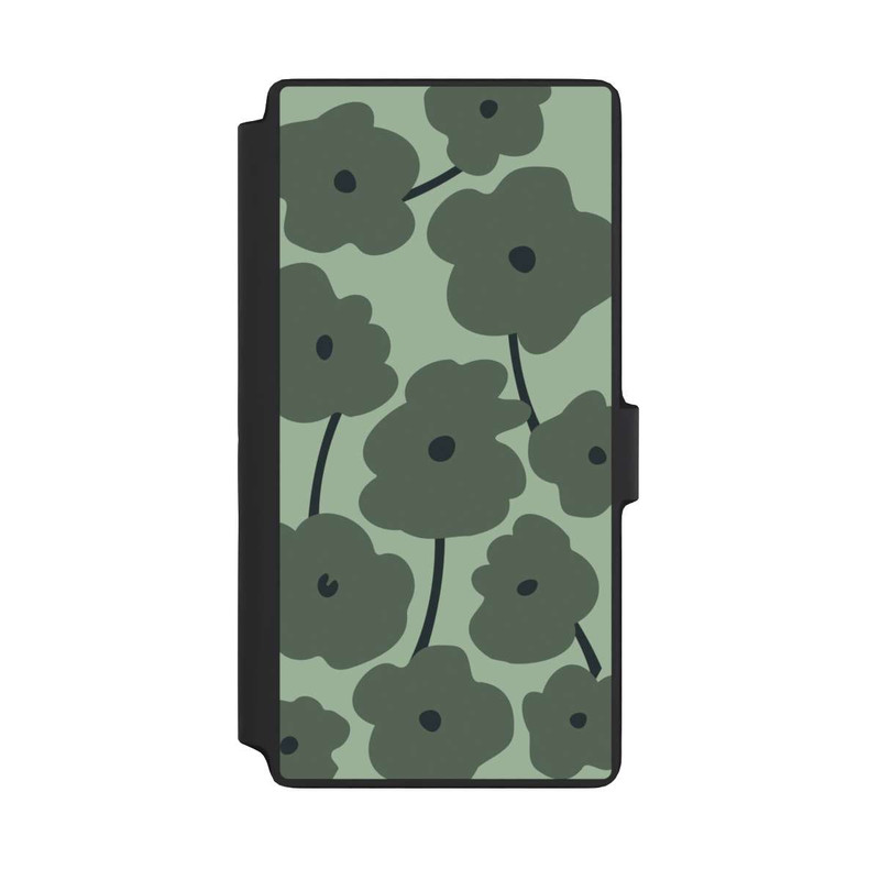 Galaxy S22 Ultra NIVOflip Fleurs Minimalistes Vertes