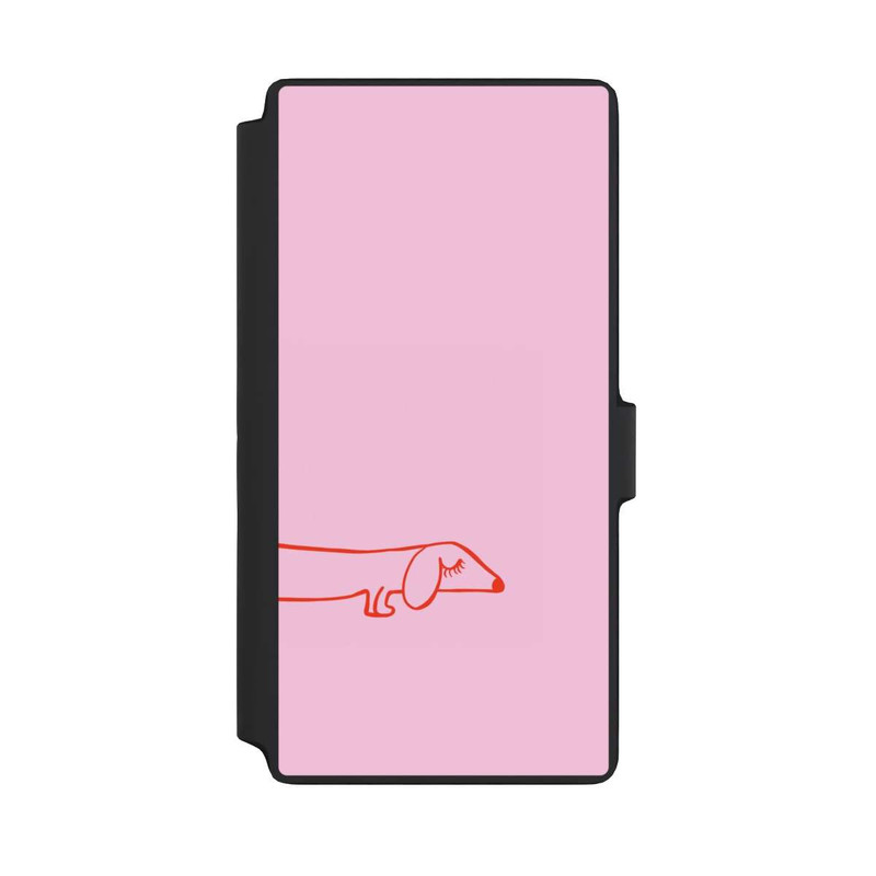 Galaxy S22 Ultra NIVOflip Dachshund Illustration Pink