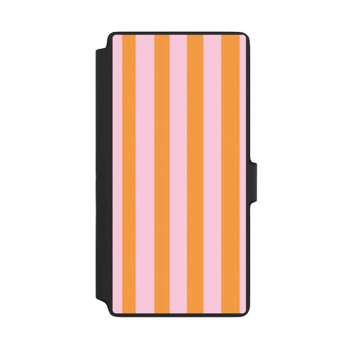 Samsung Galaxy S22 Ultra NIVOflip Orange Rosa Streifen