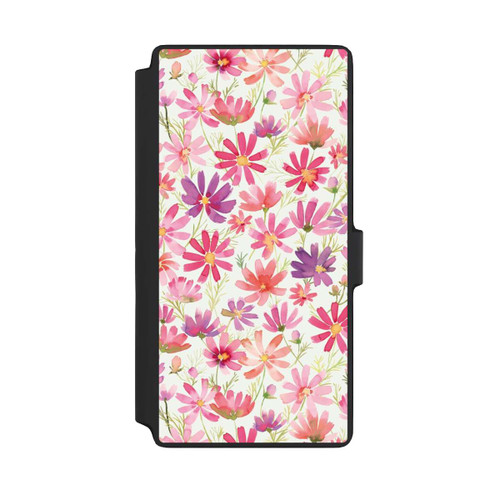 Samsung Galaxy S22 Ultra NIVOflip Boho Cosmos Flowers Purple