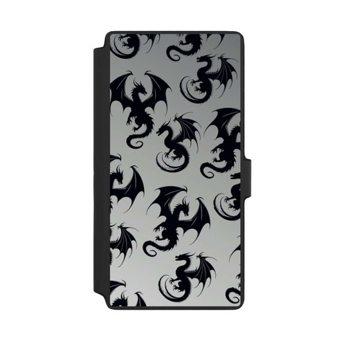 Samsung Galaxy S22 Ultra NIVOflip Dragon Pattern Grey
