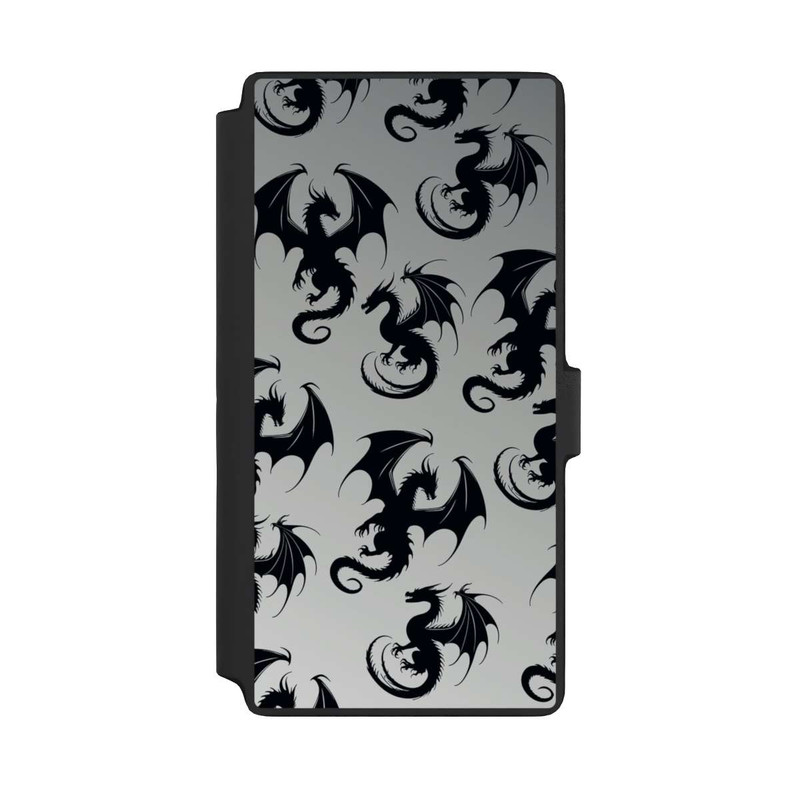 Galaxy S22 Ultra NIVOflip Dragon Pattern Grey