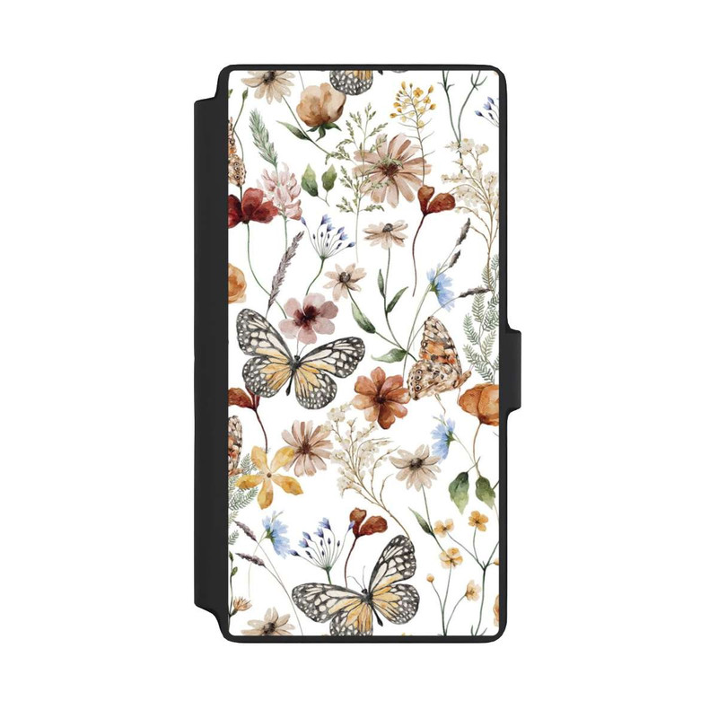 Galaxy S22 Ultra NIVOflip Wildflowers and Butterflies Pattern