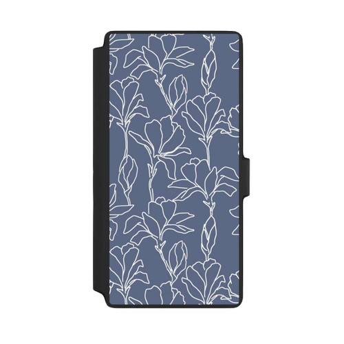 Samsung Galaxy S22 Ultra NIVOflip Flower Silhouettes on Blue