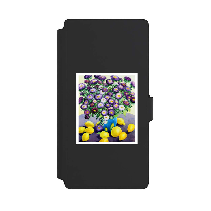 Galaxy S22 Ultra NIVOflip Purple Asters and Lemons by Christopher Ryland