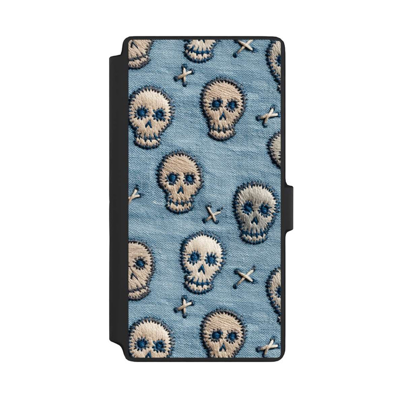 Galaxy S22 Ultra NIVOflip Skulls on Jeans Pattern