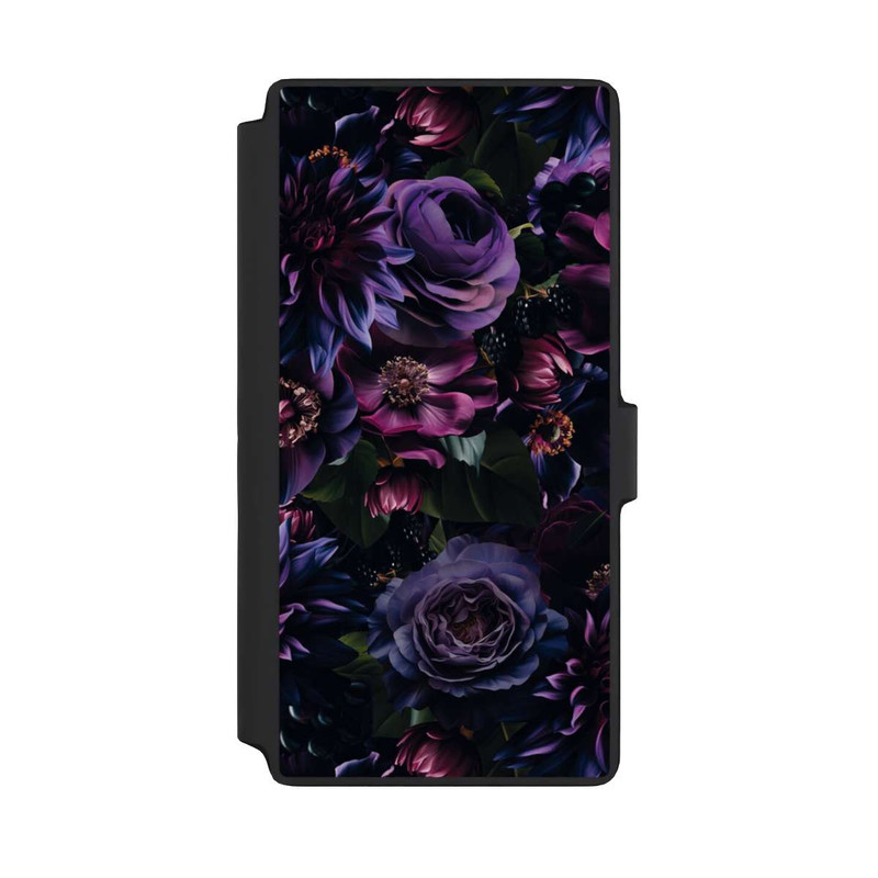 Galaxy S22 Ultra NIVOflip Dark Purple Flowers