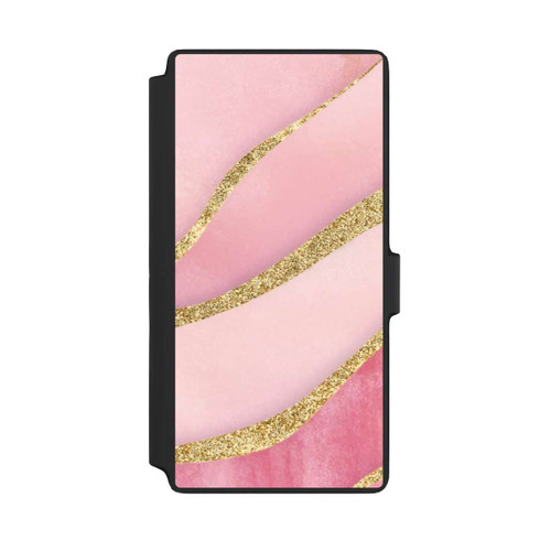 Samsung Galaxy S22 Ultra NIVOflip Pink Marble Goldprint Stripes