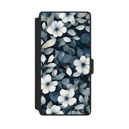 Samsung Galaxy S22 Ultra NIVOflip Blaue Negativblumen mit KI