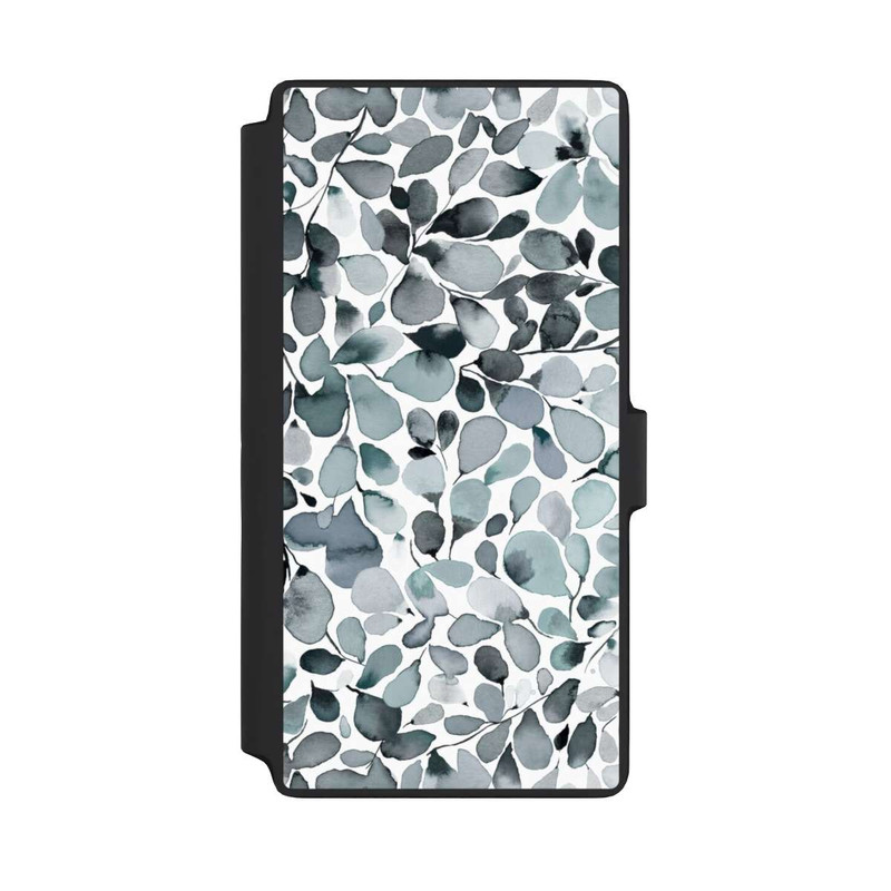 Galaxy S22 Ultra NIVOflip Eucalyptus Watercolor Leaves Grey