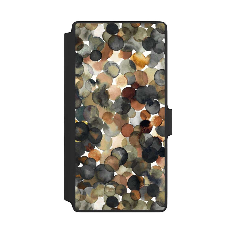 Galaxy S22 Ultra NIVOflip Watercolor Dots Brown Pattern