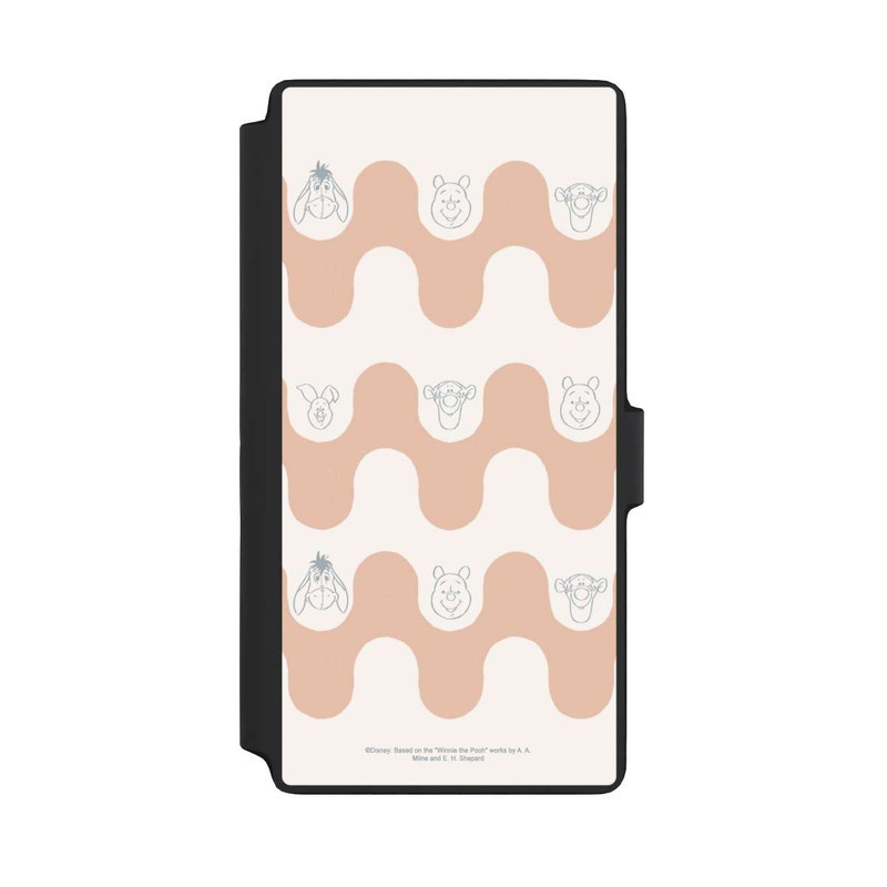 Galaxy S22 Ultra NIVOflip Winnie l'Ourson et ses Amis Motif Vagues Bohèmes
