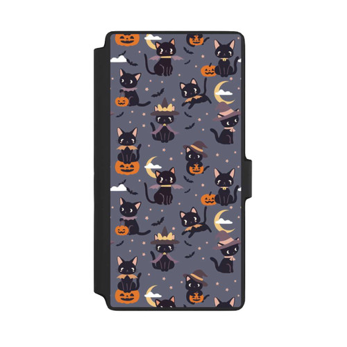 Samsung Galaxy S22 Ultra NIVOflip Cute Halloween Witch Cats and Pumpkins