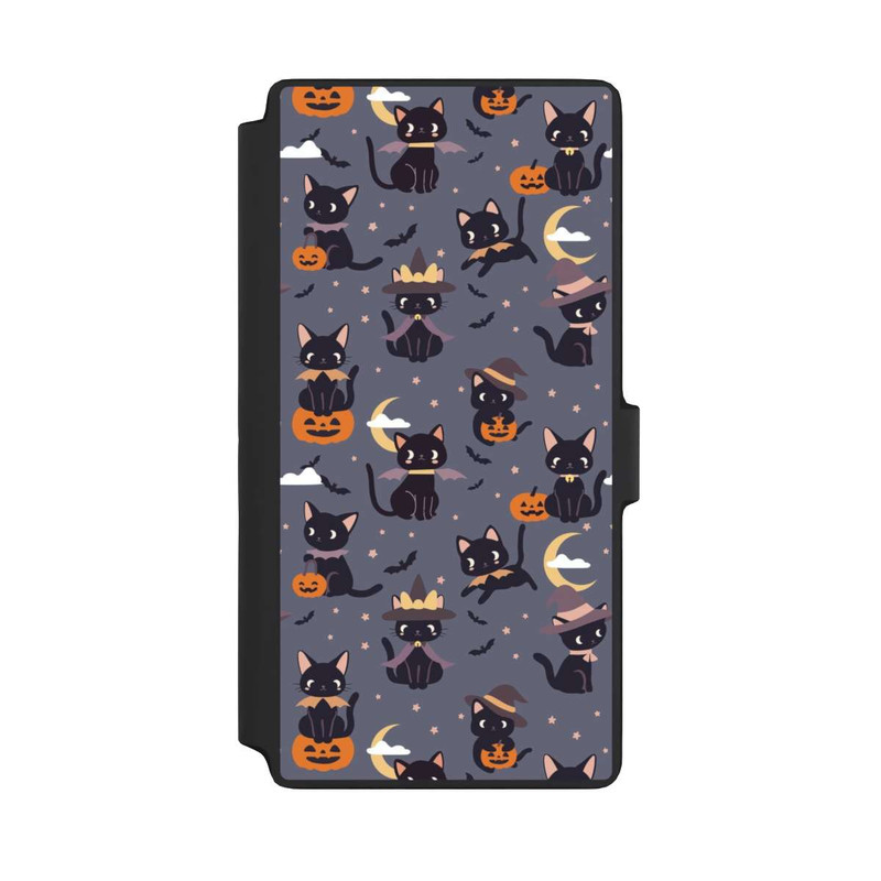 Galaxy S22 Ultra NIVOflip Cute Halloween Witch Cats and Pumpkins