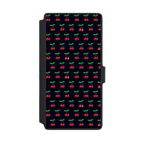 Samsung Galaxy S22 Ultra NIVOflip Cerises Sur Fond Noir