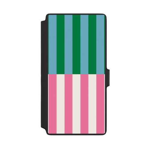 Samsung Galaxy S22 Ultra NIVOflip Motif Rayé Vert Rose