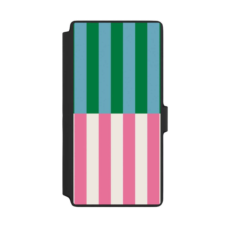 Galaxy S22 Ultra NIVOflip Motif Rayé Vert Rose