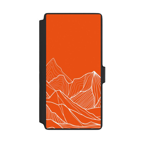 Samsung Galaxy S22 Ultra NIVOflip Höhenlinien Berg Orange