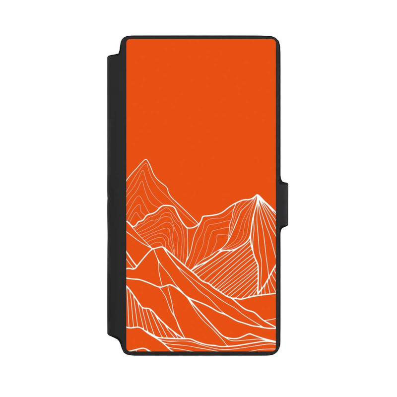 Galaxy S22 Ultra NIVOflip Dessin de contour de montagne orange