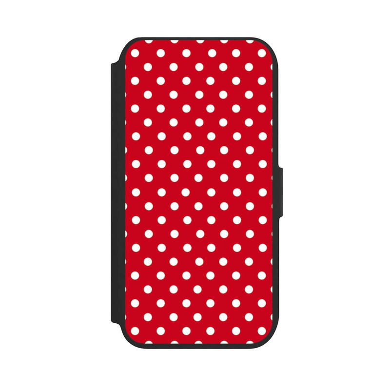 iPhone SE 2022 NIVOflip Confettis Blancs sur Fond Rouge