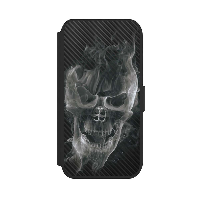 iPhone SE 2022 NIVOflip Smoke Skull Carbon