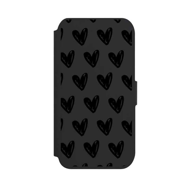 iPhone SE 2022 NIVOflip Coeurs noirs sans fond