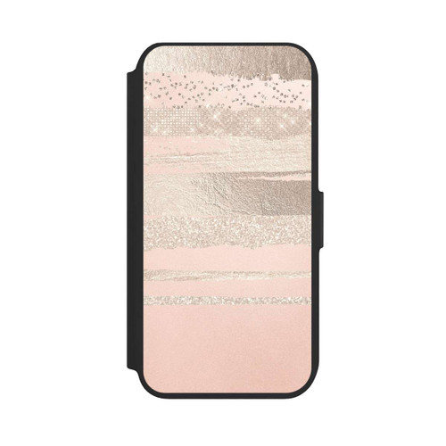 Apple iPhone SE (2022) NIVOflip Glitzerschichten (Rosé/Silver) Glitterlook