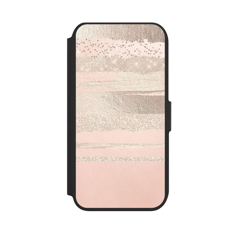 iPhone SE 2022 NIVOflip Glitzerschichten (Rosé/Silver) Glitterlook