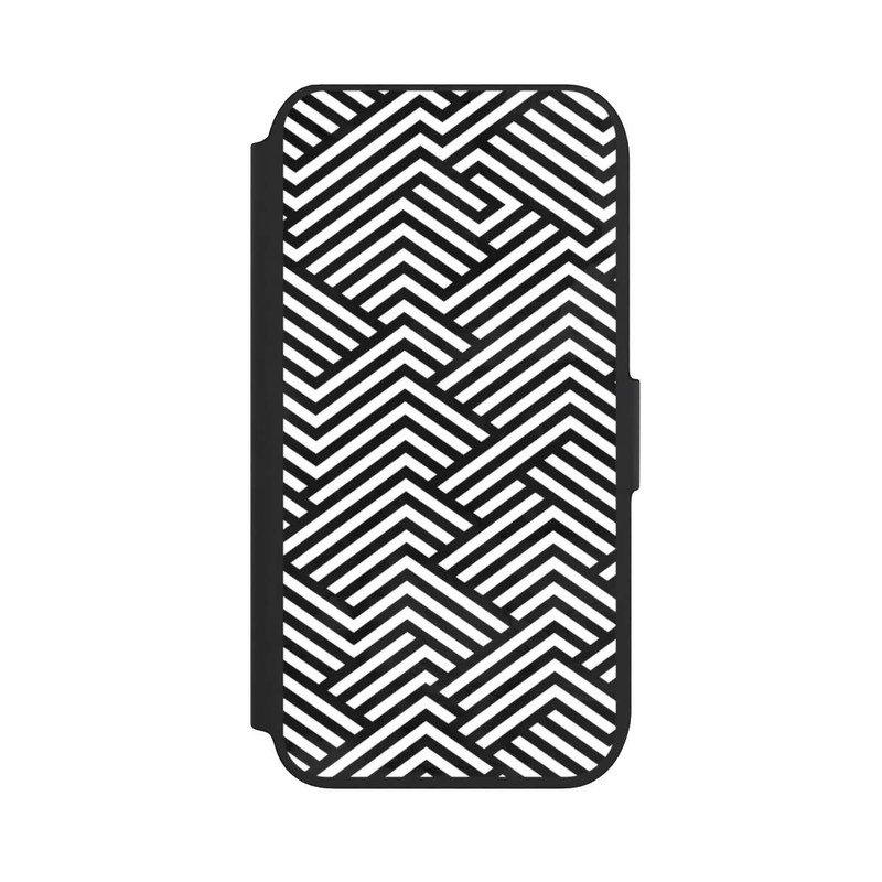 iPhone SE 2022 NIVOflip ZigZag noir et blanc