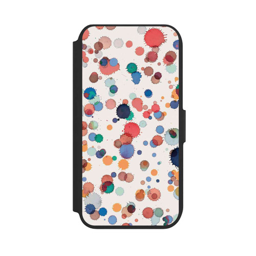 Apple iPhone SE (2022) NIVOflip Tropfen Aquarell Textur Blau Gelb
