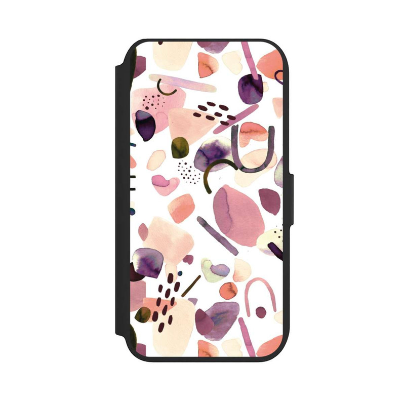 iPhone SE 2022 NIVOflip Abstrakte Formen aquarell lila