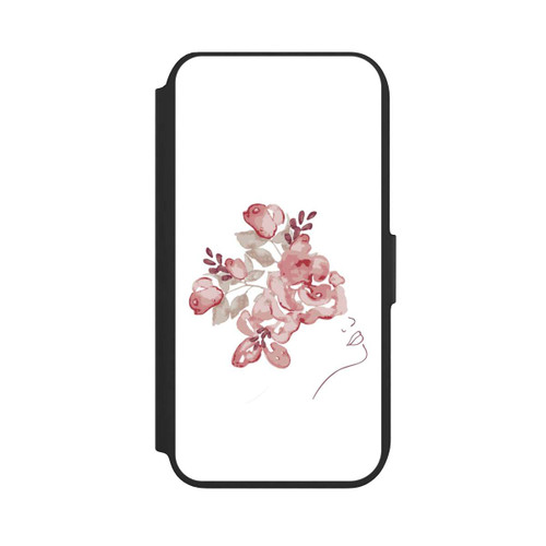 Apple iPhone SE (2022) NIVOflip Line Art Gesicht Blumen