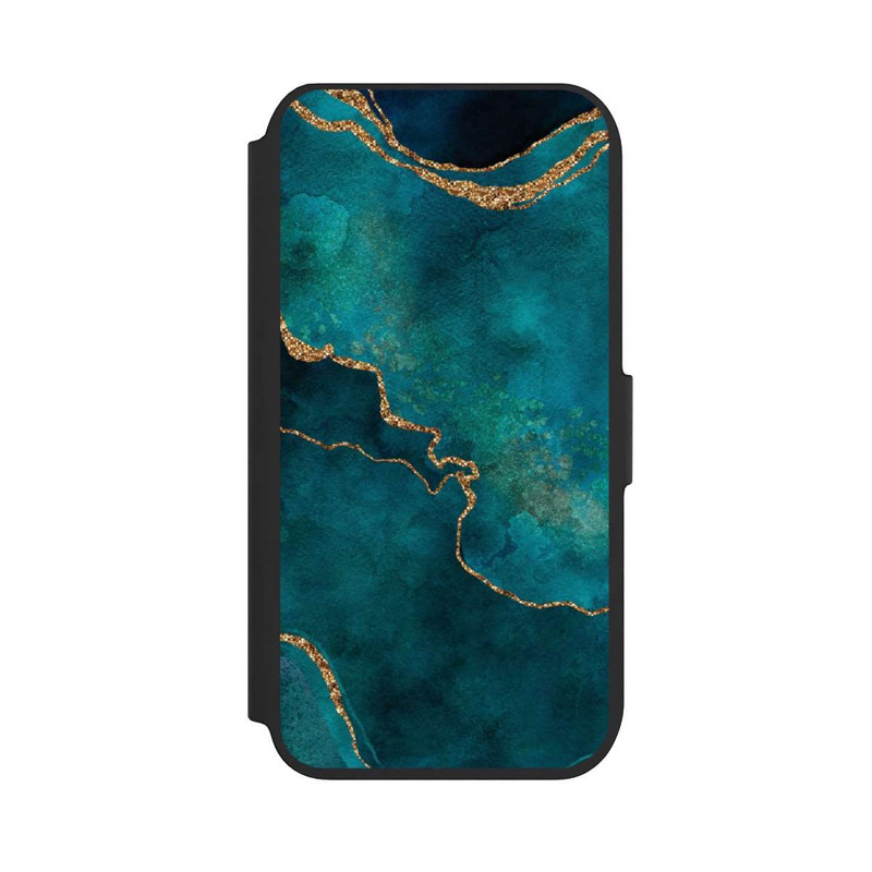 iPhone SE 2022 NIVOflip Edelstein glänzend aquamarin
