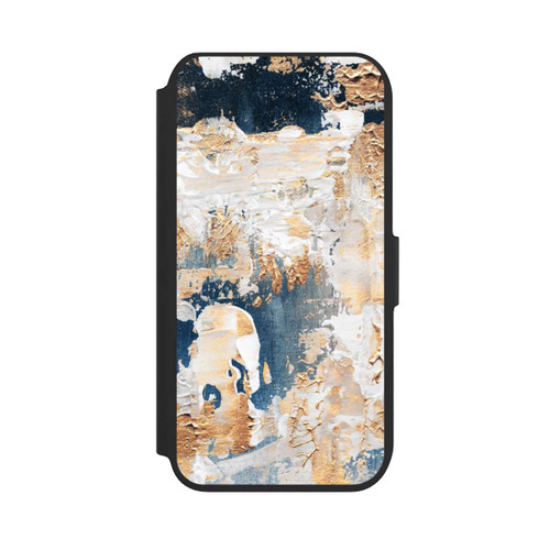Apple iPhone SE (2022) NIVOflip Abstraktion Blau und Gold